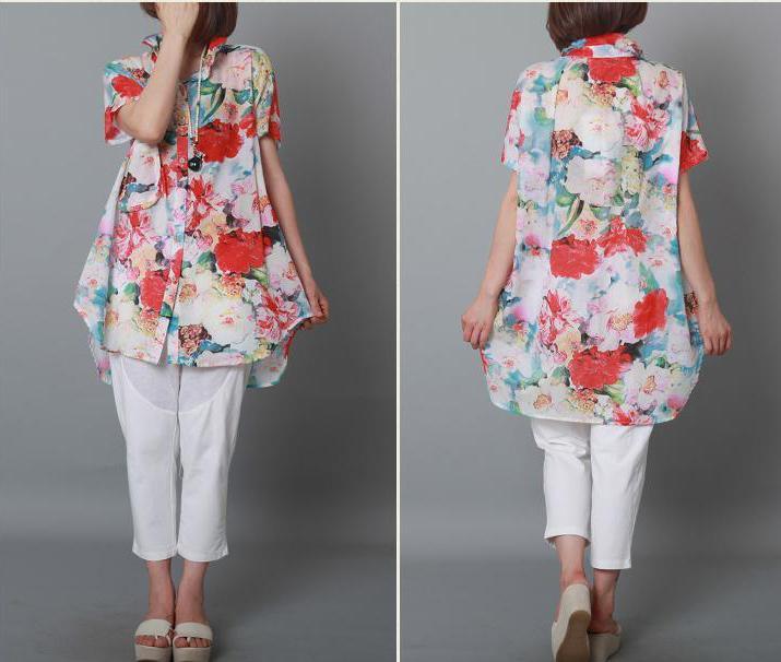Rose flower print cotton summer dress casual sundress - Omychic