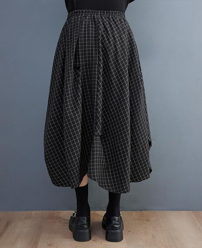 Women 2023 Punk Style Asymmetric Loose A-line Skirt