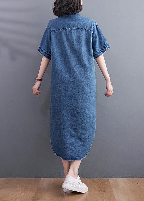 Short Sleeve Denim Shirt Skirt For Women Summer - Omychic