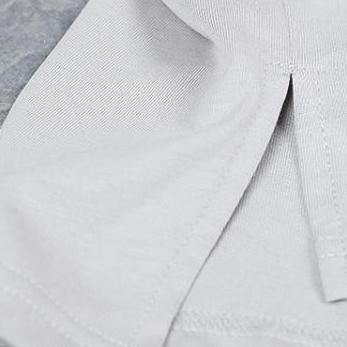 Simple cotton Tunic Women Cotton Round Neck Short Sleeve Blouse - Omychic