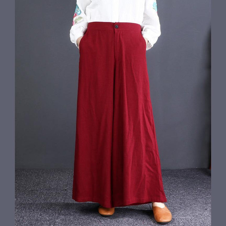 Simple white Women fashion wide leg pants - Omychic