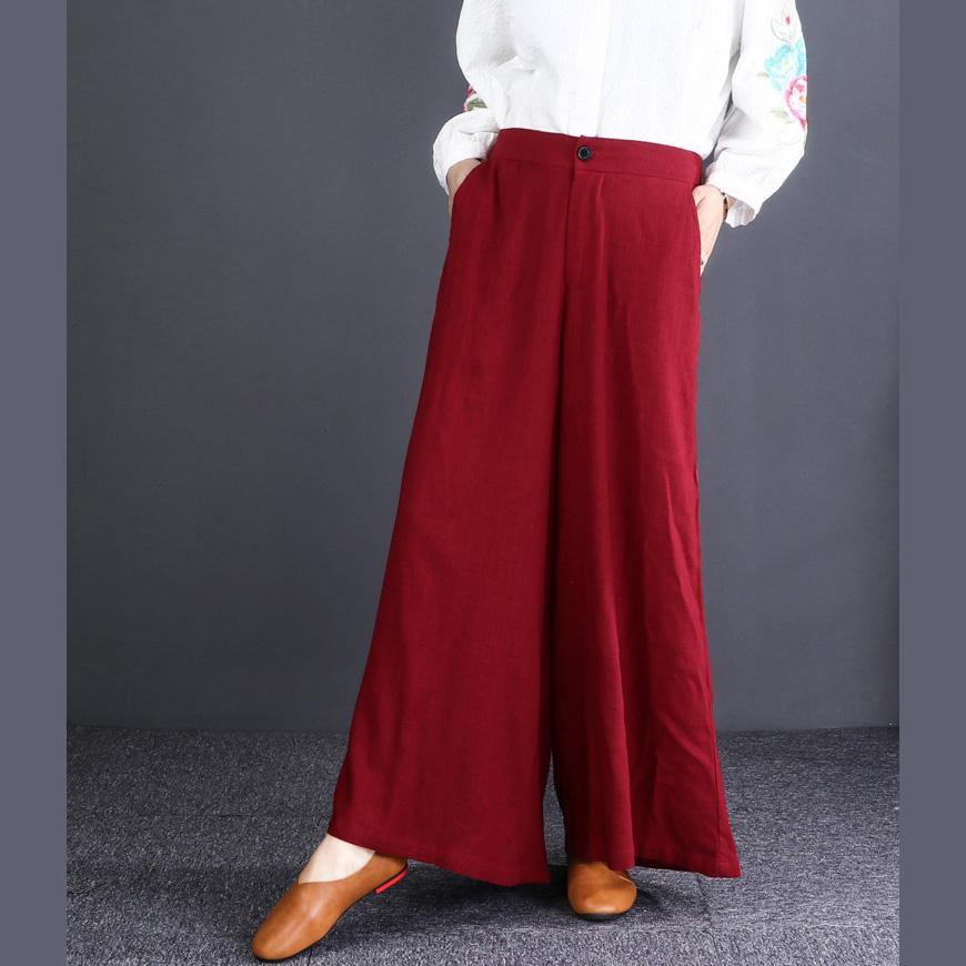 Simple white Women fashion wide leg pants - Omychic