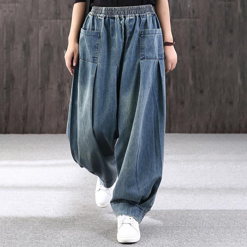 2021 Simple Loose Jeans Pants - Omychic