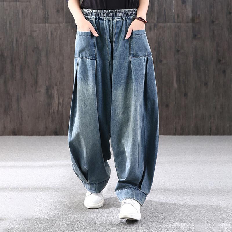 2021 Simple Loose Jeans Pants - Omychic