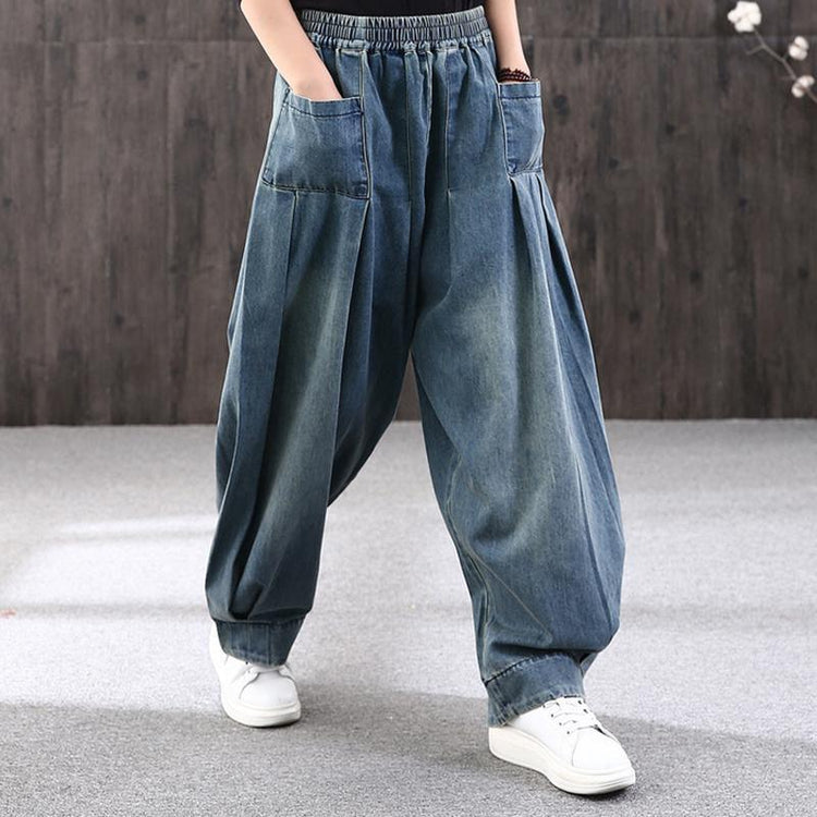 2021 Simple Loose Jeans Pants - Omychic