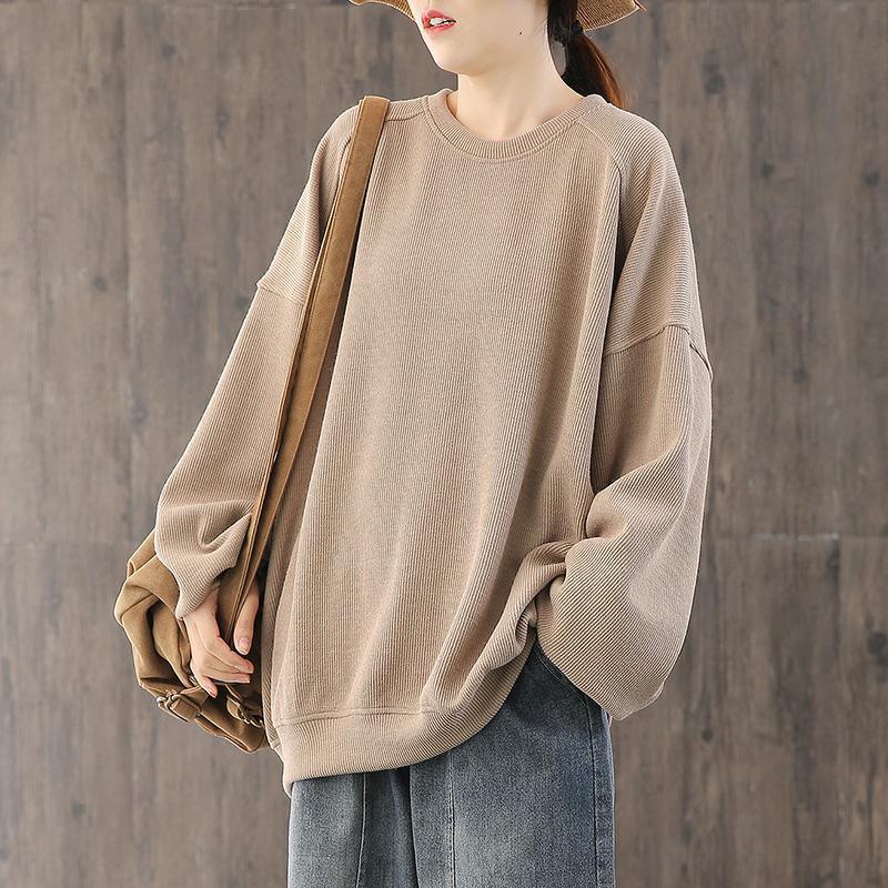 Stylish Solid Casual 100% Cotton Comfy Sweatshirt - Omychic