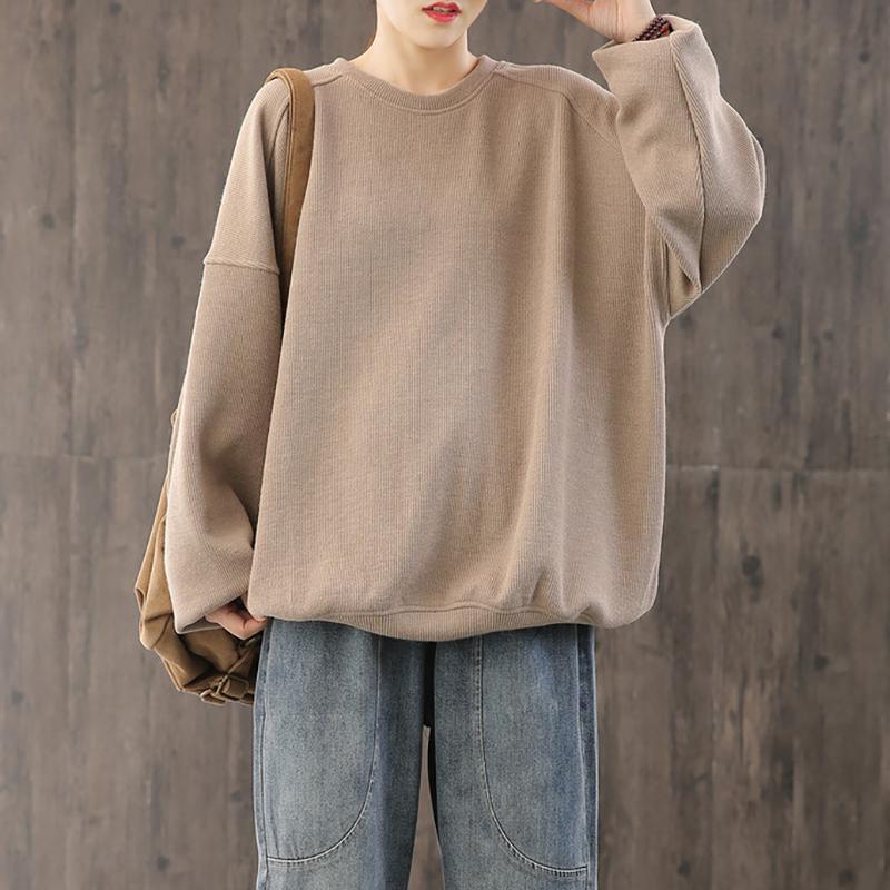 Stylish Solid Casual 100% Cotton Comfy Sweatshirt - Omychic