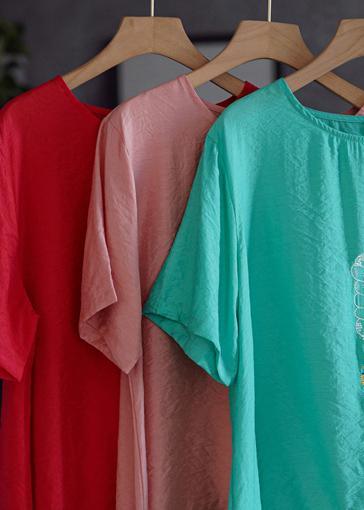Style Asymmetric Summer Blouse Fashion Ideas Pink Shirt - Omychic