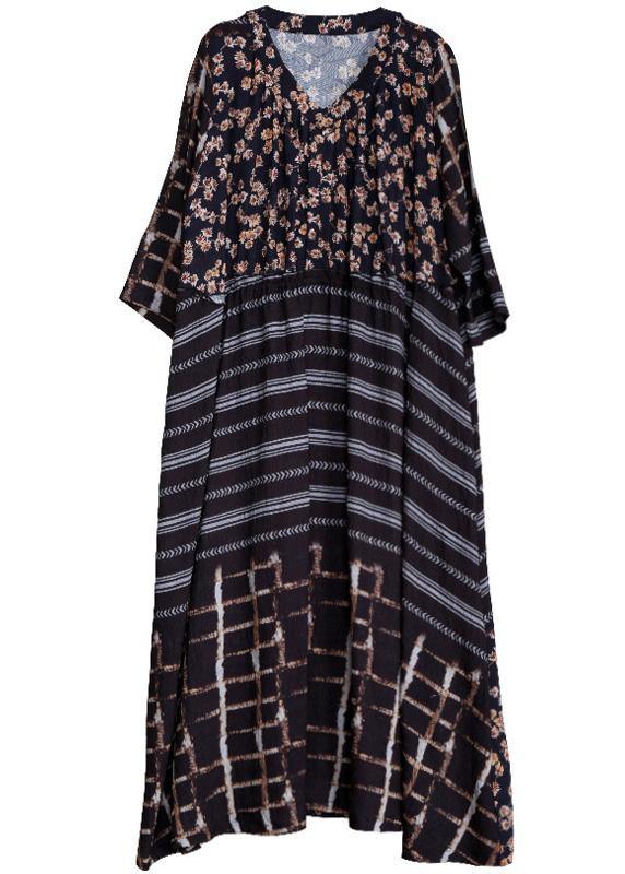 Style Black Print Long Maxi Dress - Omychic