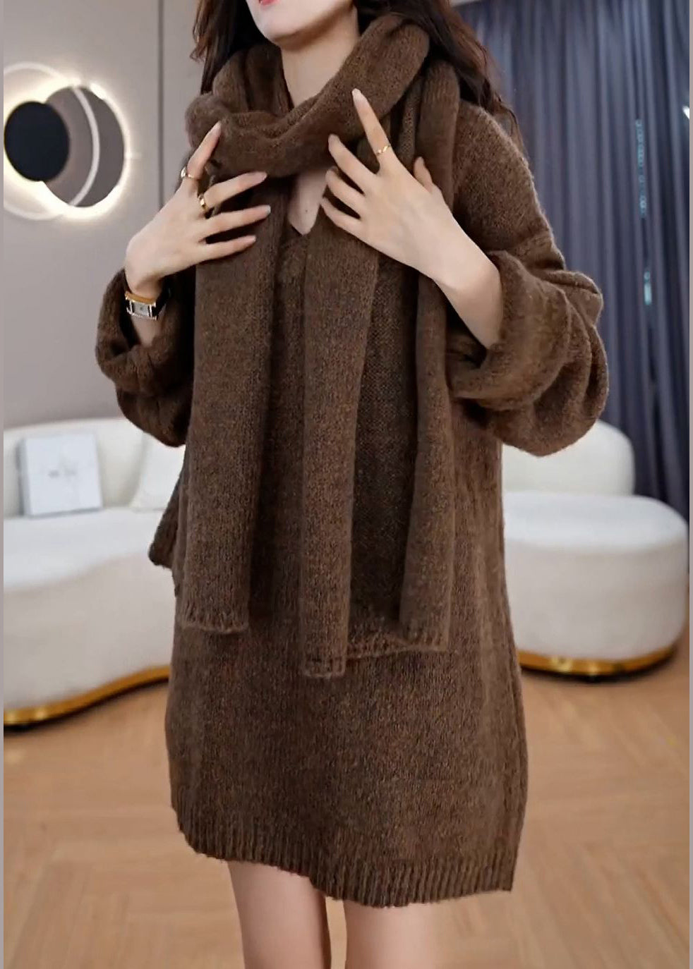 Knit sweater dress oversized on sale