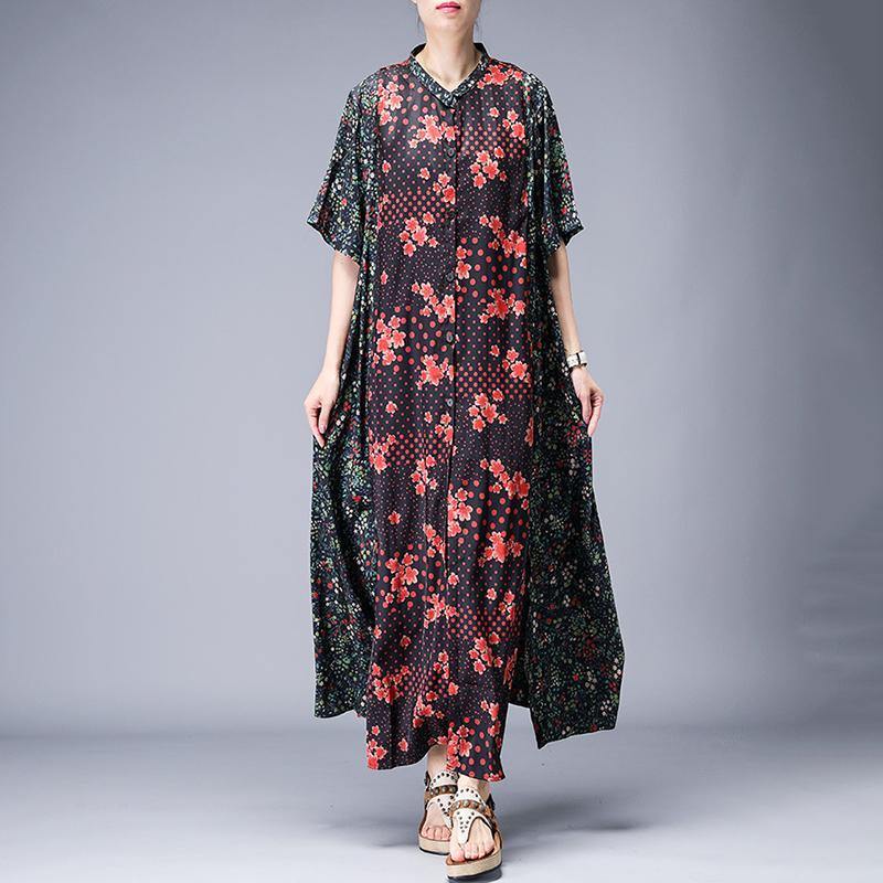 Style clothes red For Women Boho Rural Floral Printed Elegant Casual Coat - Omychic