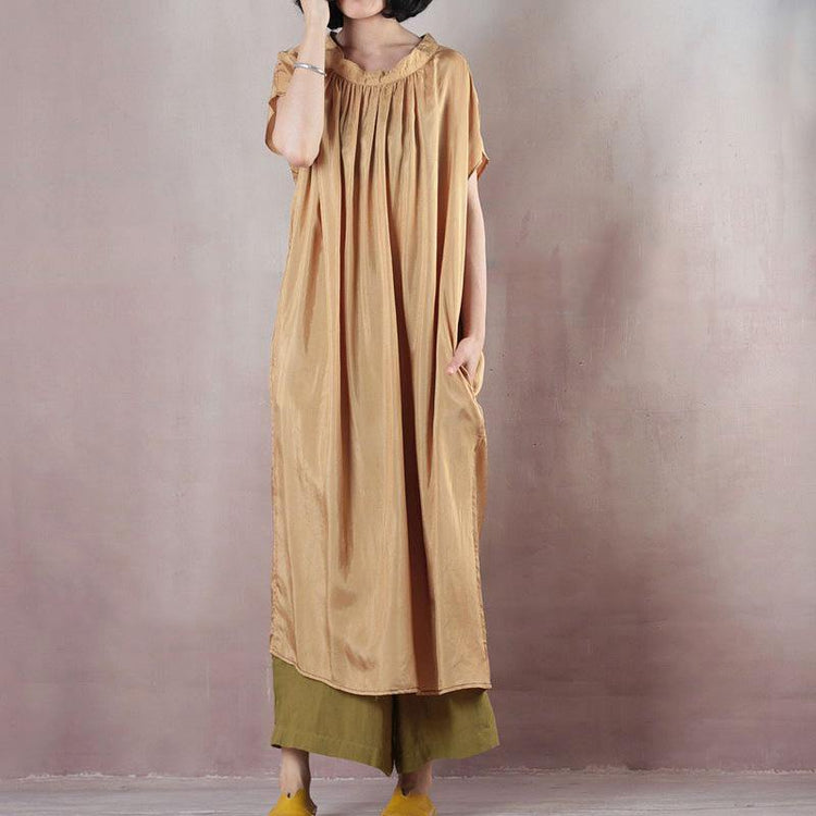 Style o neck Summer clothes For Women plus size Ideas khaki Vestidos De Lino Dresses - Omychic