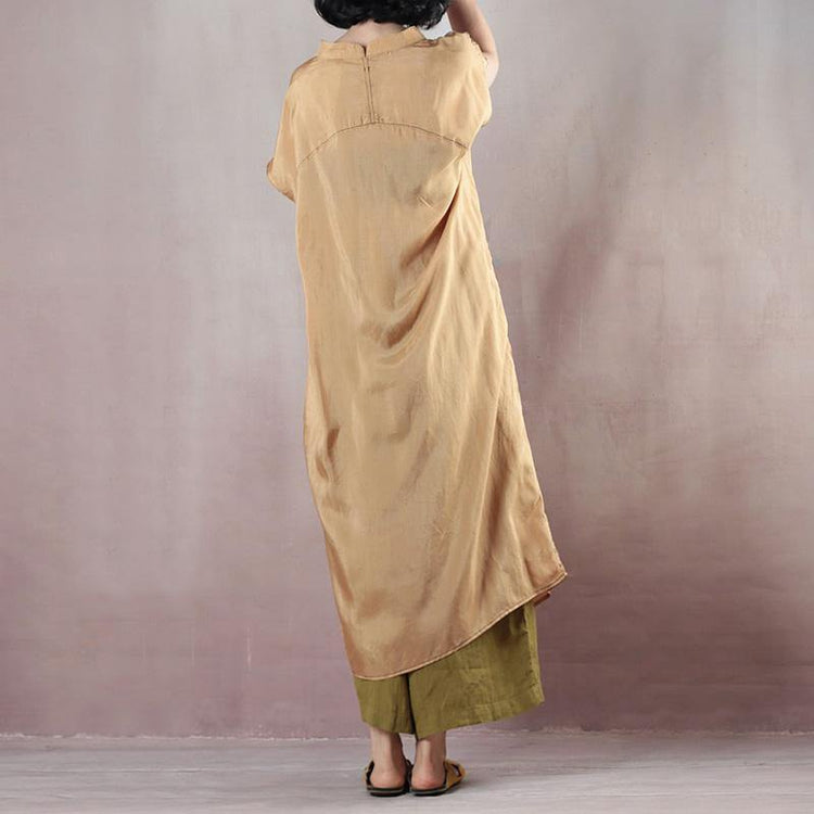 Style o neck Summer clothes For Women plus size Ideas khaki Vestidos De Lino Dresses - Omychic