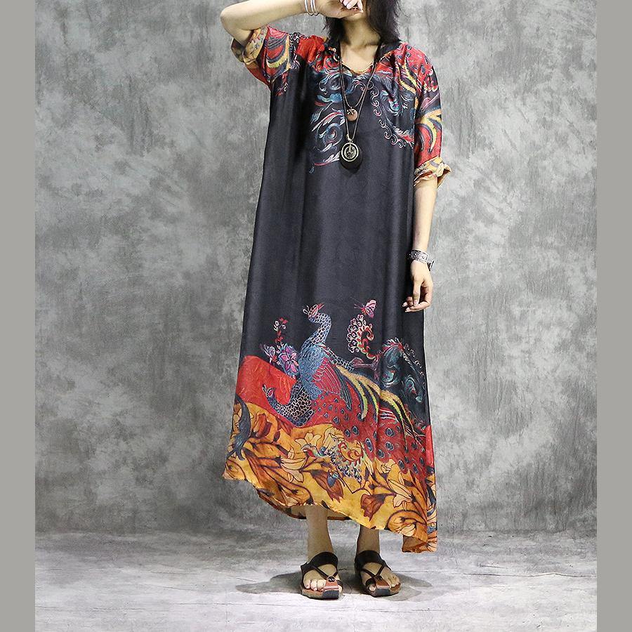 Style prints silk clothes Pakistani Fashion Ideas black Art Dresses summer - Omychic