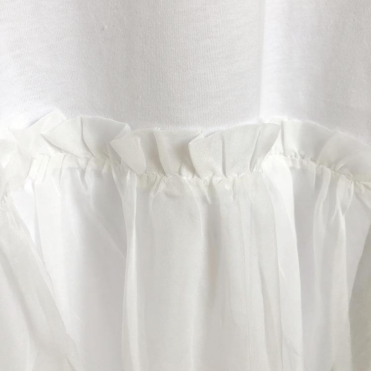 Style ruffles waist cotton clothes Runway white Traveling Dress summer - Omychic