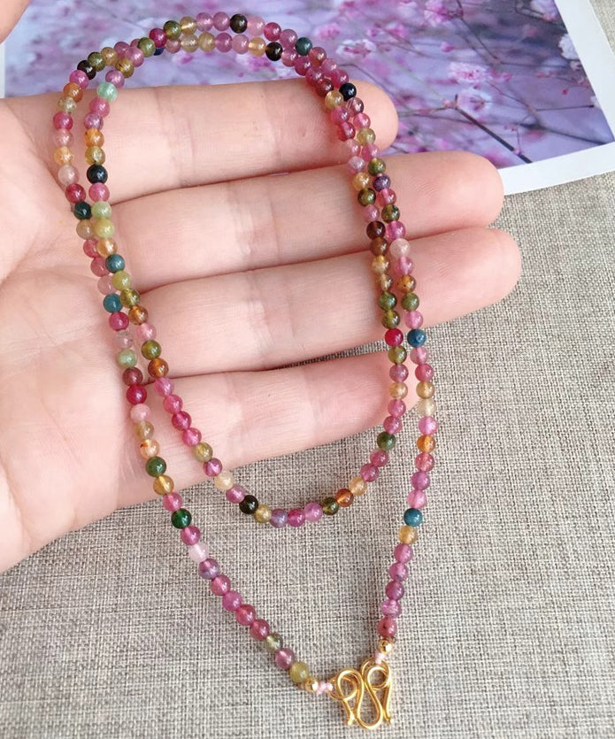 Stylish Rainbow Beading Gratuated Bead Necklace