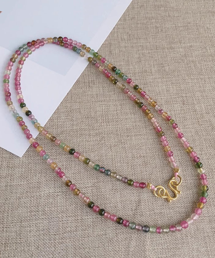 Stylish Rainbow Beading Gratuated Bead Necklace