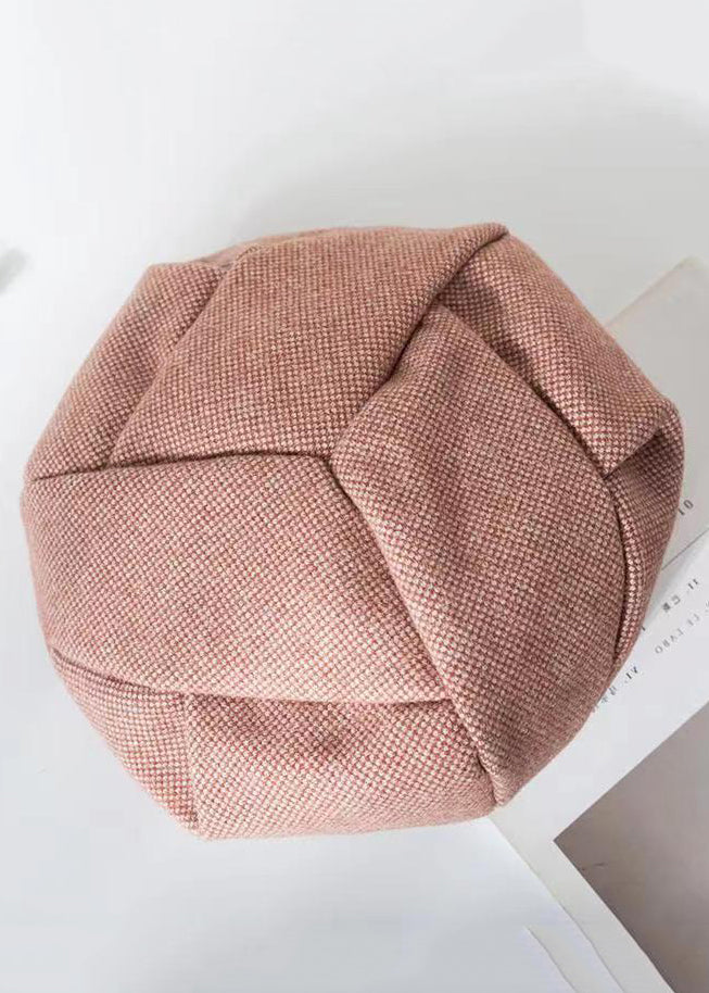 Stylish Versatile Dark Brown Asymmetric Design Beret Hat