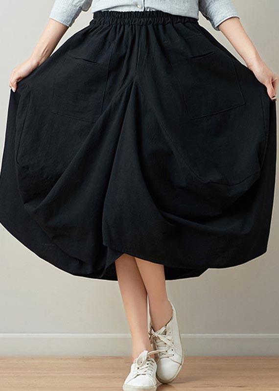 Stylish solid lantern Cotton Linen Skirts Summer - Omychic