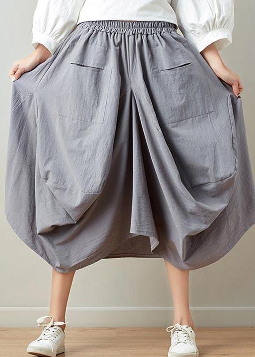 Stylish solid lantern Cotton Linen Skirts Summer - Omychic