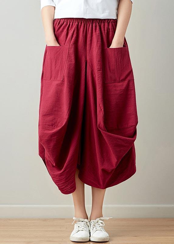 Stylish solid lantern Cotton Linen Skirts Summer - Omychic