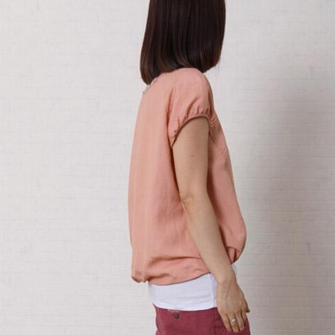 Stylish pink cotton women top shirt blouse - Omychic