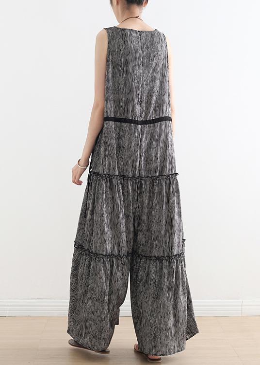 Summer Casual Multi-Layer V-neck Strap Pants With Jumpsuits - Omychic