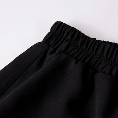 Summer Fashion linen Solid Black Female Wide Leg Pants - Omychic