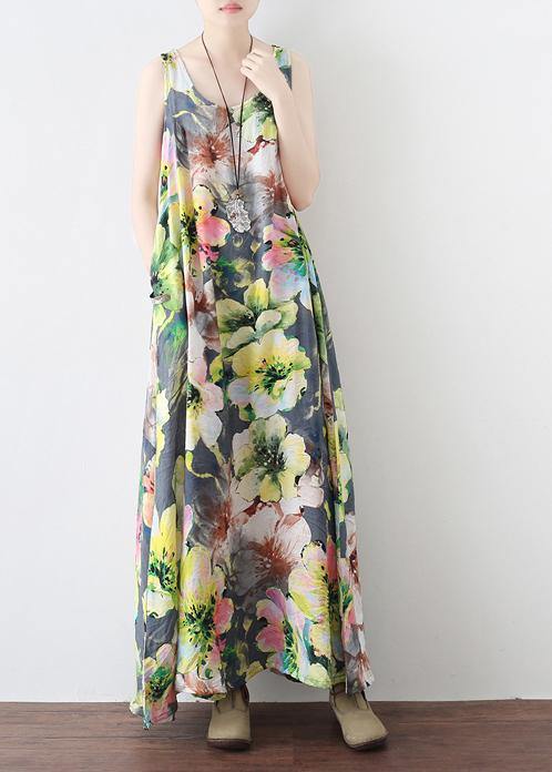 Summer Loose National Style Sleeveless Cotton Vest Long Dress - Omychic