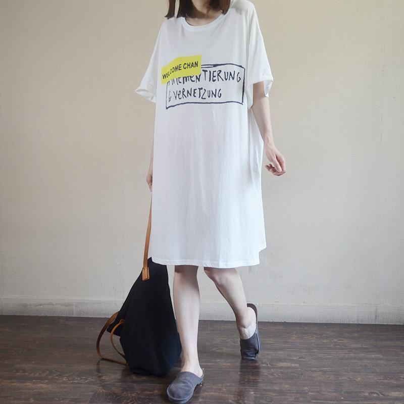 Summer Loose Letter Casual Straight Dress - Omychic