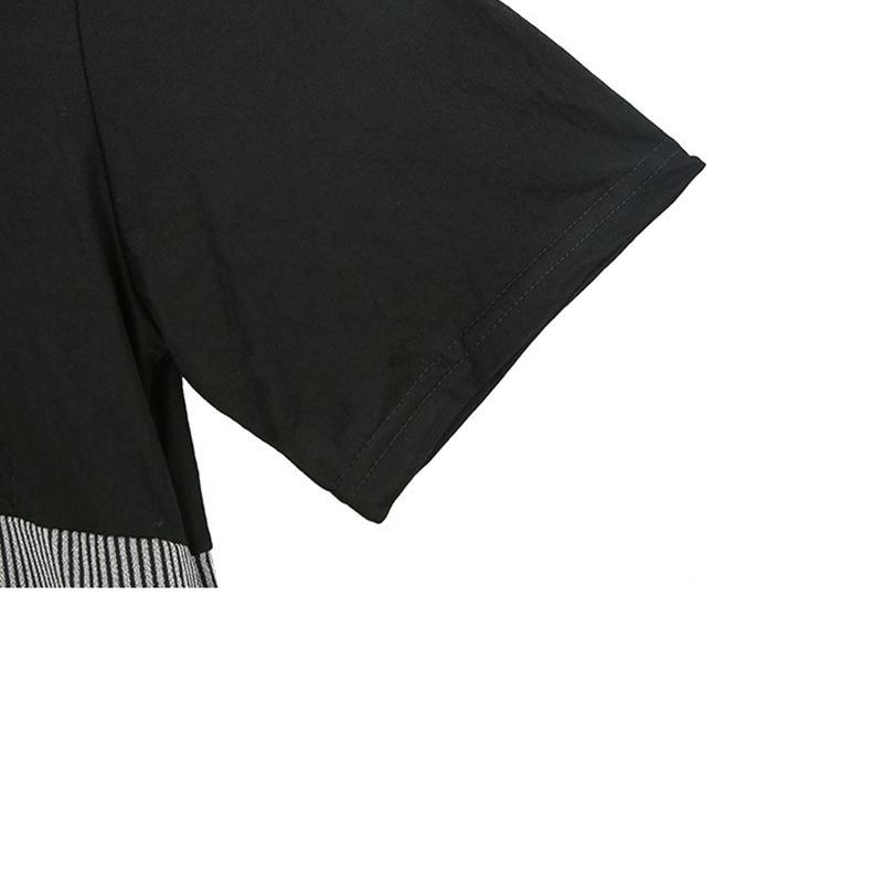 Summer Striped Pullover Short Sleeve Dresses - Omychic
