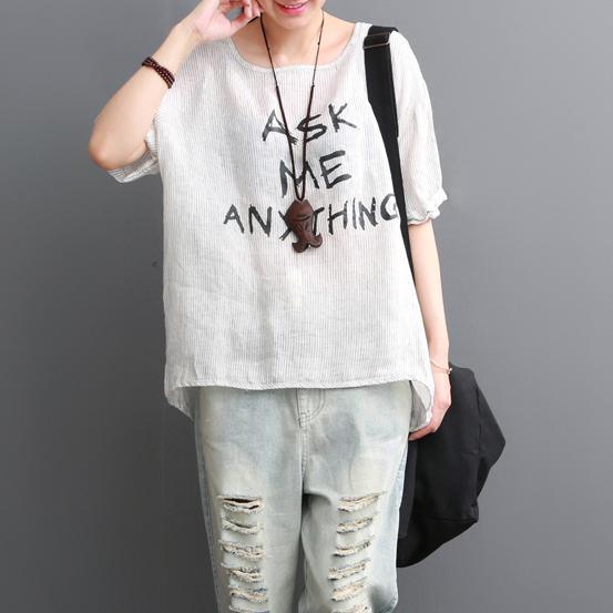 Summer white cotton tee shirt ask me anything - Omychic