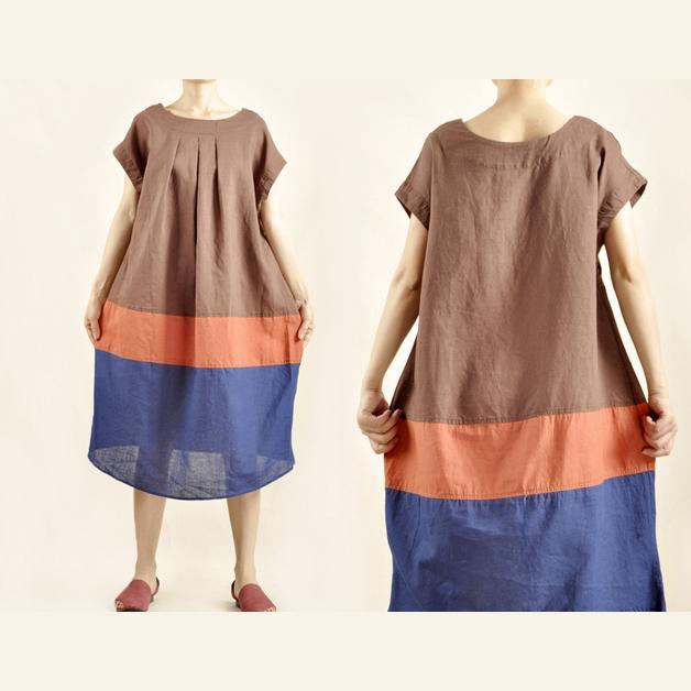 Sweet summer time cotton dress linen maxi dress - Omychic