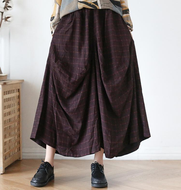 Unique Black Asymmetrical Design Pockets Summer Cotton Wide Leg Pants - Omychic
