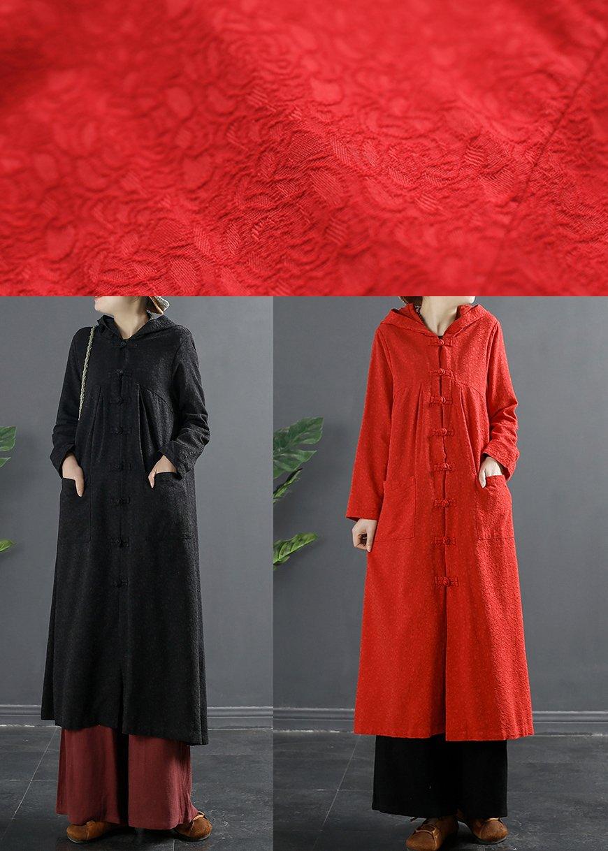 Unique Black Fine Clothes For Women Tunic Chinese Button Coat - Omychic