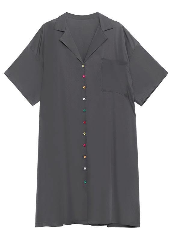 Unique Black Pockets Peter Pan Collar Summer Dress - Omychic