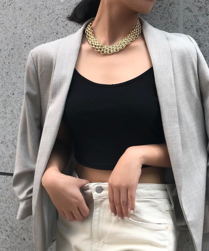 Unique Gold Chain Hollow Out Collar Necklace