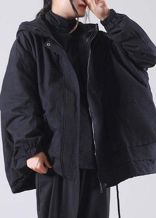 Unique Khaki Hooded drawstring Warm Fleece Jacket In Winter Winter - Omychic