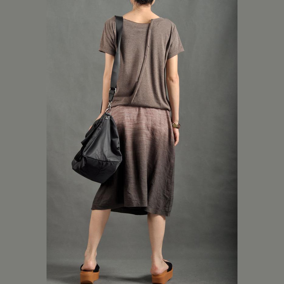 Unique Gradient brown sundress maxi dresses - Omychic