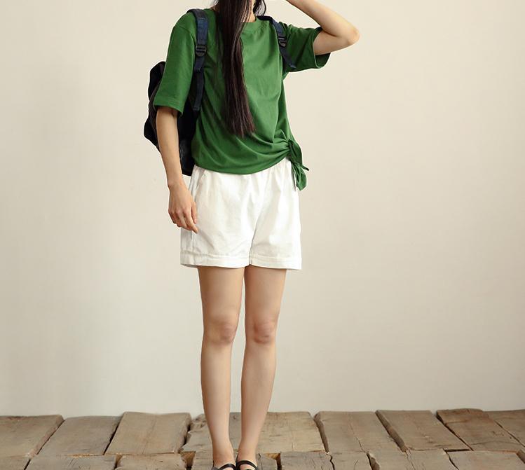 Unique green plus size t shirt loose fitting top women blouse - Omychic