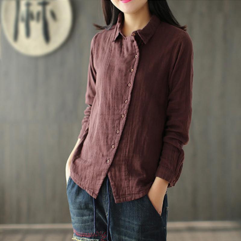 2021 Retro Long Sleeve 100% Cotton Shirt ( Limited Stock) - Omychic