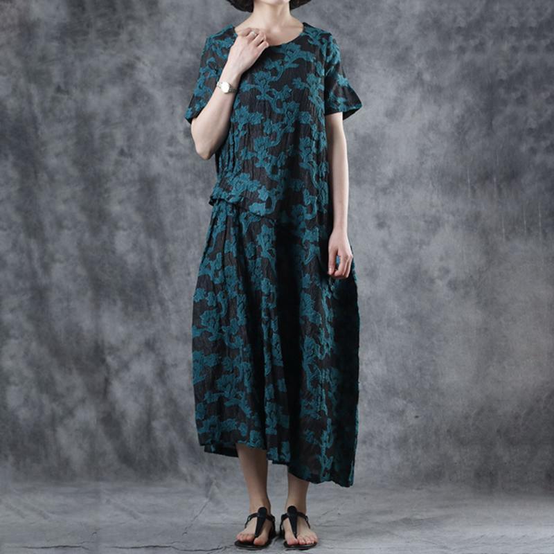 Vintage Embroidery Short Sleeve Elegant Dress - Omychic