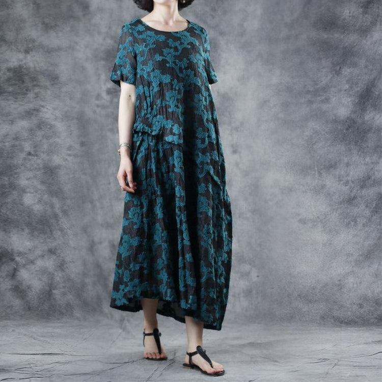 Vintage Embroidery Short Sleeve Elegant Dress - Omychic