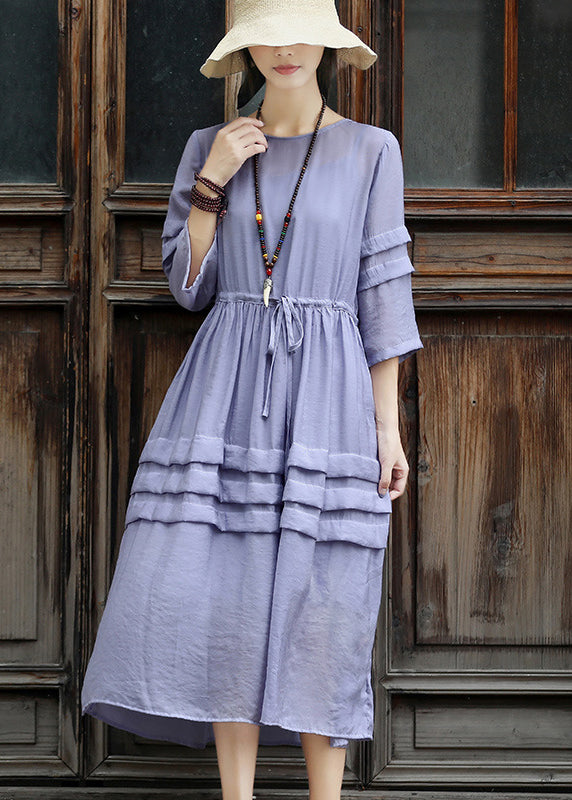 Violet Original Design Exra Large Hem Cotton Dress Two Pieces Set Summer