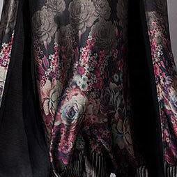 Vivid Silk Quilting Clothes Stitches Women Tencel Retro Print Long Cardigan Maxi Dress ( Limited Stock) - Omychic