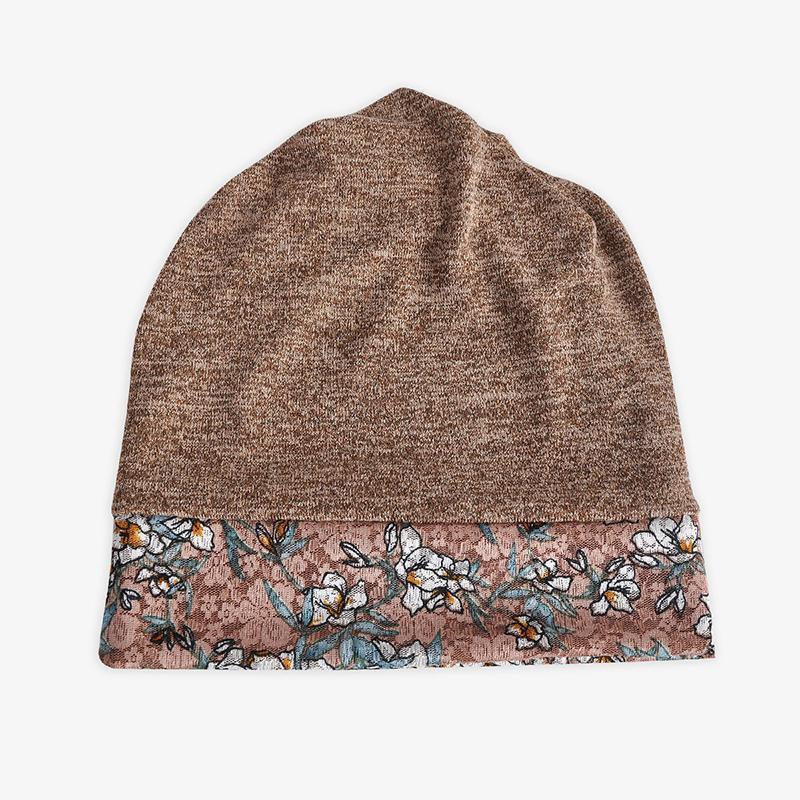 New Flower Lace Stitching Warm Hat - Omychic