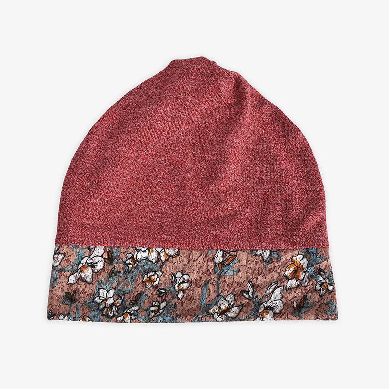 New Flower Lace Stitching Warm Hat - Omychic