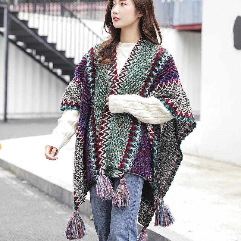 Elegant Knitted Warm Tassel Scarf Shawl - Omychic