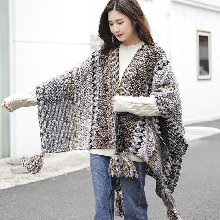 Elegant Knitted Warm Tassel Scarf Shawl - Omychic