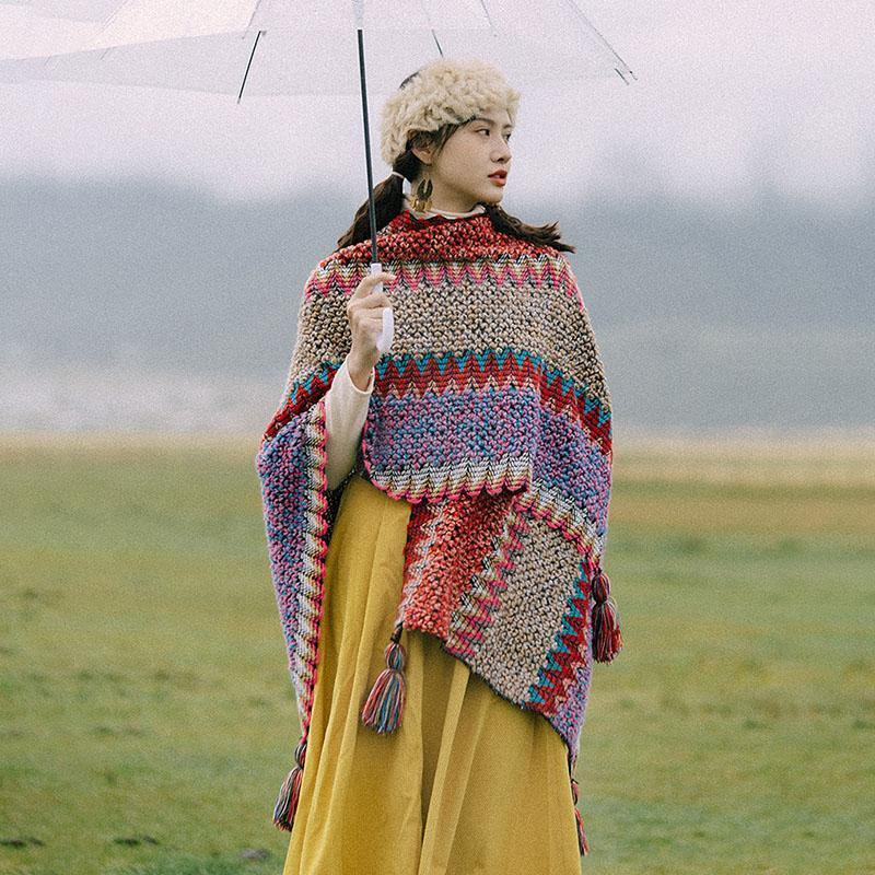 Elegant Knitted Warm Tassel Scarf Shawl - Omychic